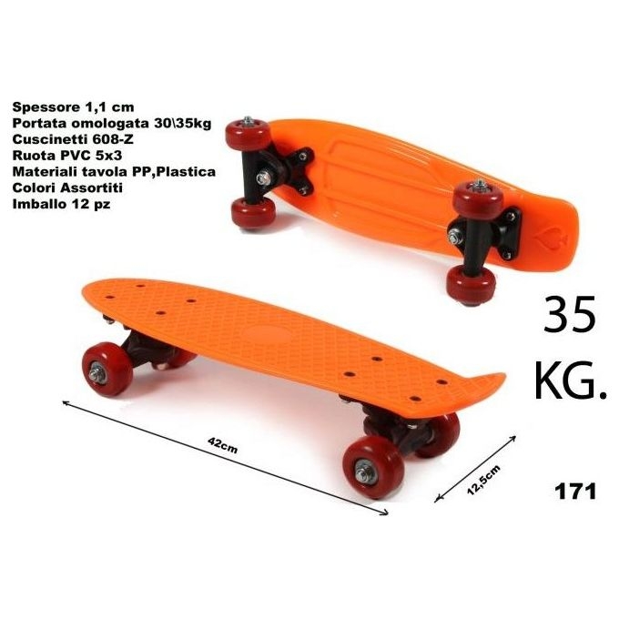 Odg Skateboard Plastica 42cm